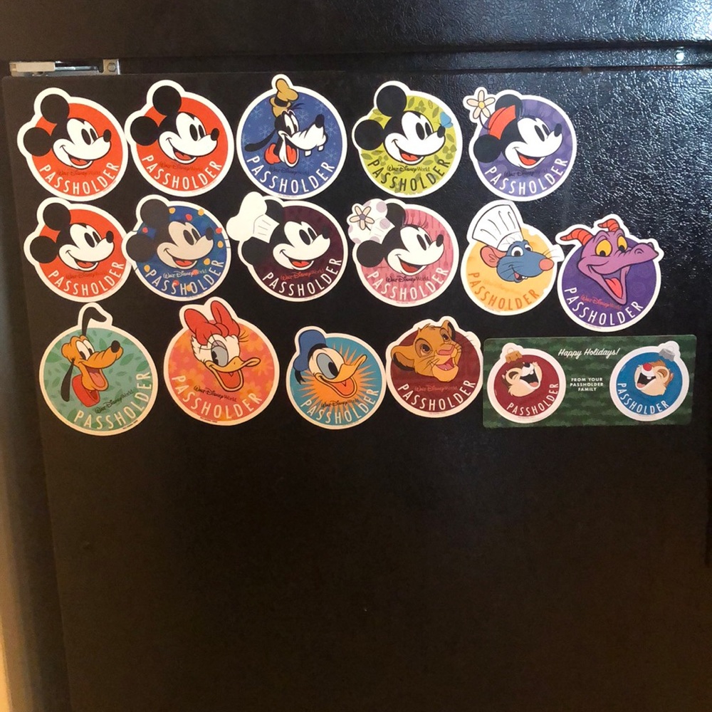 Disney Annual Pass Magnet Collection